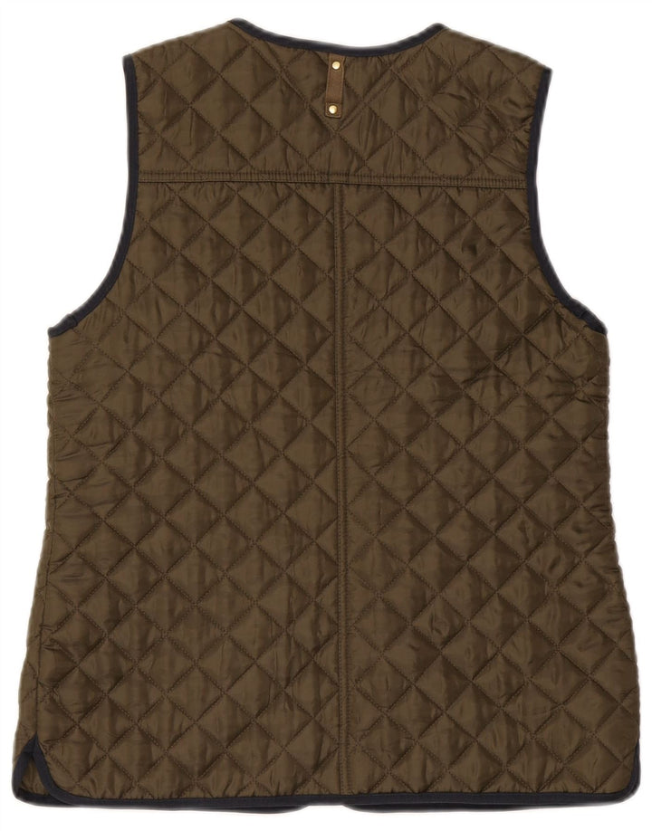 Tommy Hilfiger Chaleco acolchado para mujer UK 12 Poliéster caqui mediano