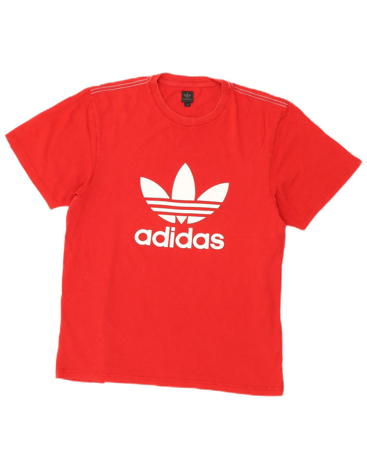 Adidas - Camiseta gráfica para hombre, color rojo medio, algodón