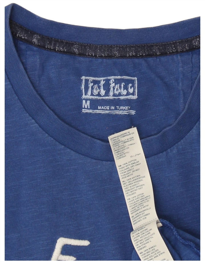 Camiseta gráfica para hombre Fat Face Top de algodón azul medio
