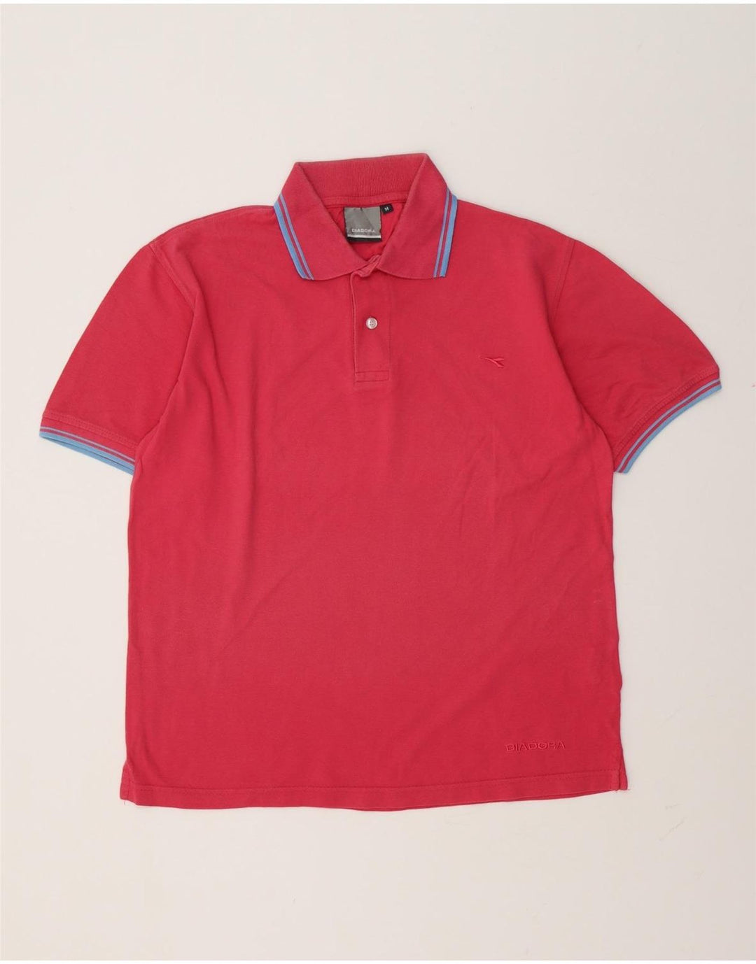 Polo Diadora Hombre Algodón Rosa Medio