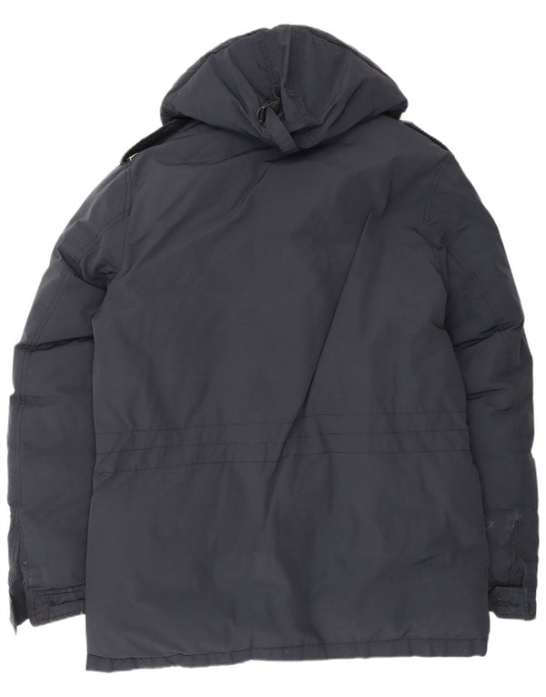 Tommy Hilfiger Chaqueta acolchada con capucha para hombre UK 40 Large Azul marino