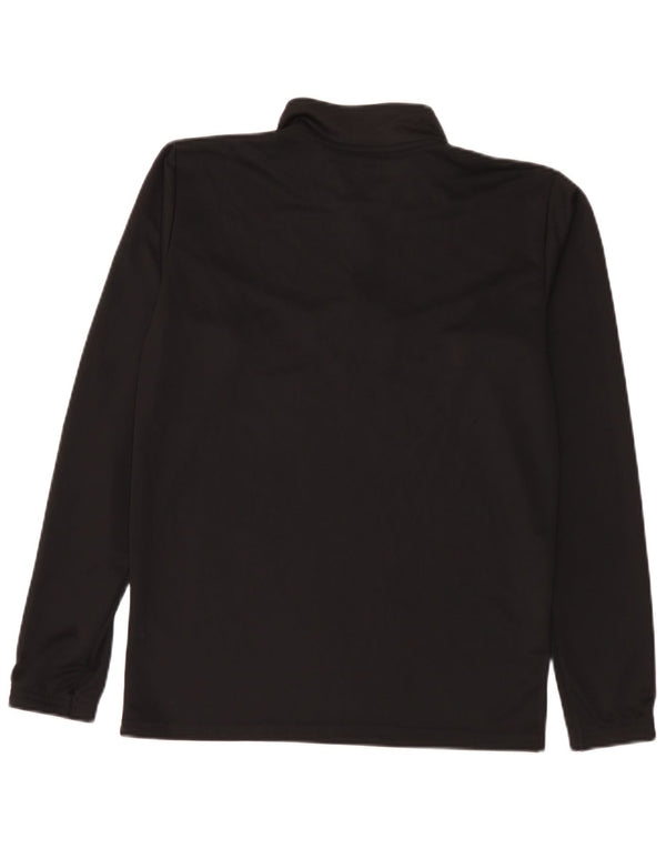 Puma Lombardia Uno Graphic Zip Neck Jersey Chándal Top Pequeño Negro para Hombre