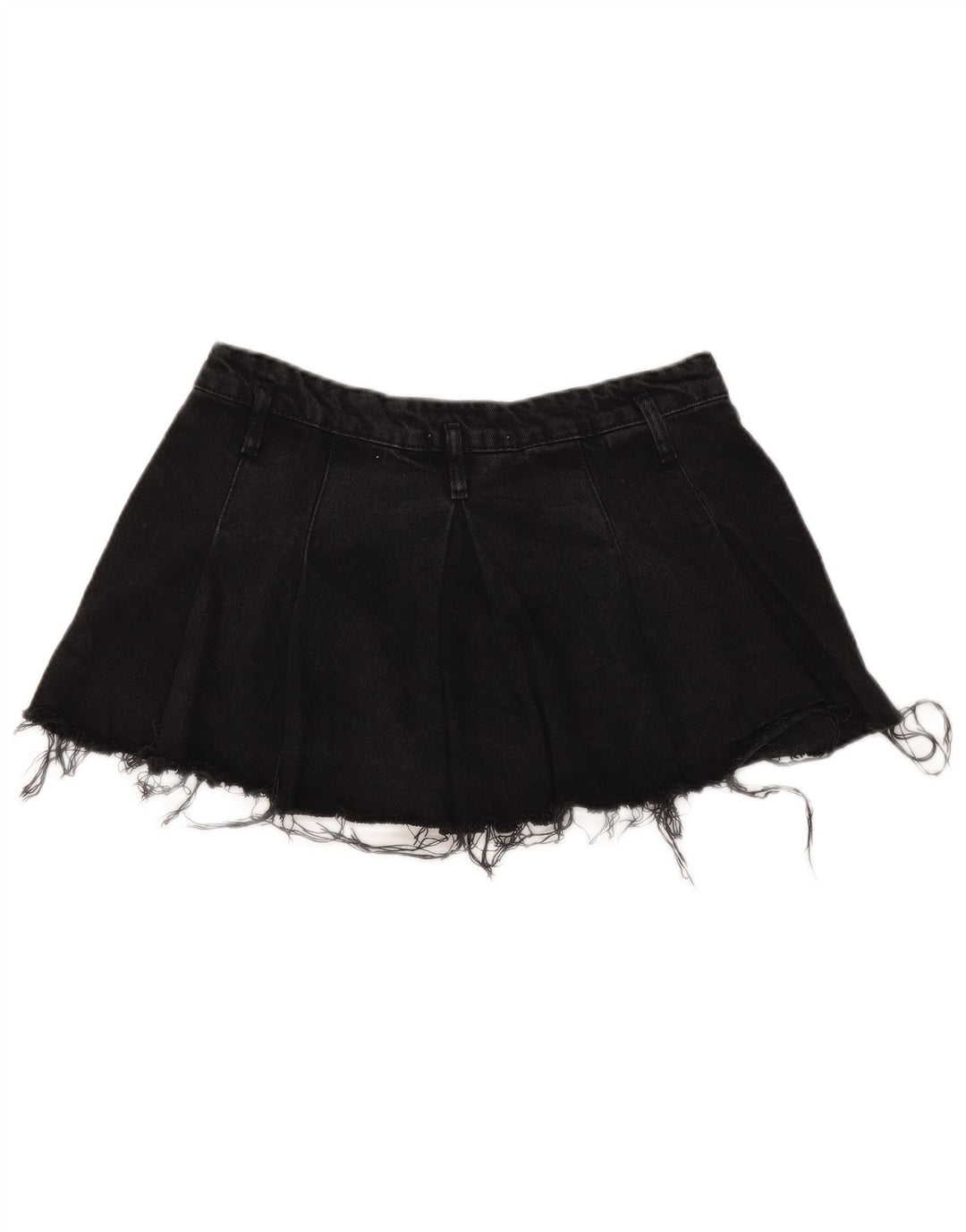 Zara Mujer Mini Falda Vaquera Mediana W32 Negro Algodón