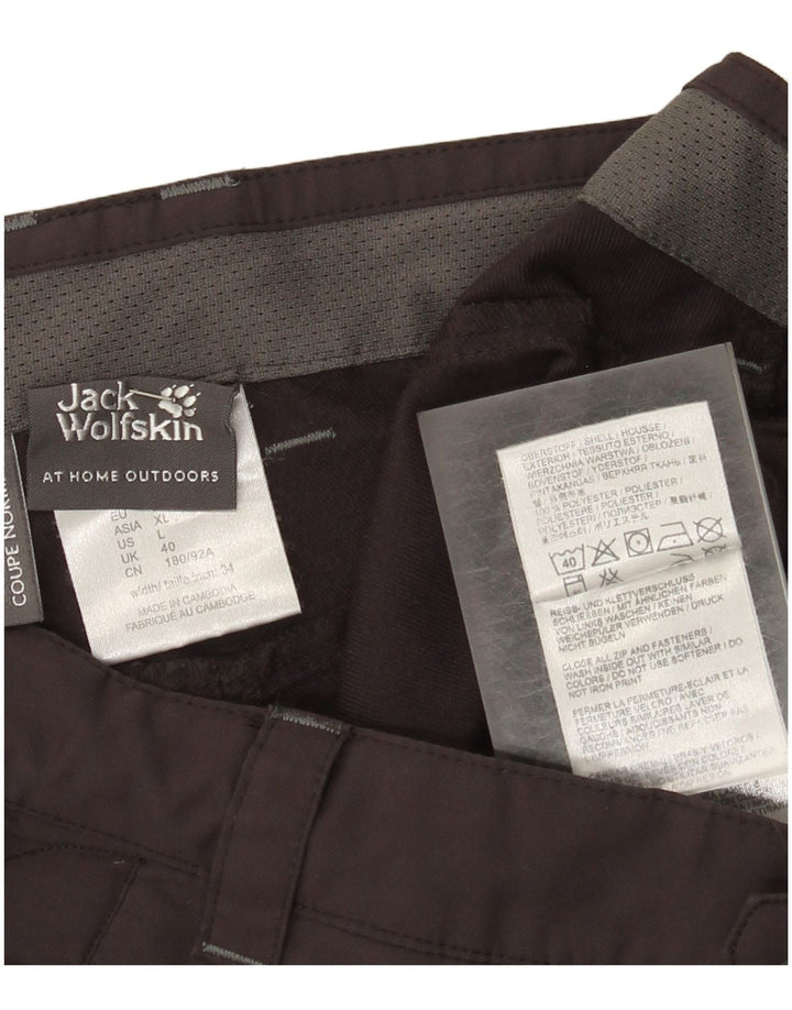 Jack Wolfskin Pantalones cortos tipo cargo para hombre UK 40 Large W34 Poliéster gris