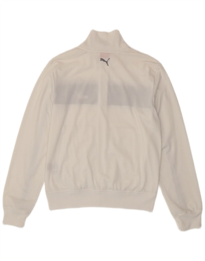 Puma Chaqueta De Chándal Superior Para Hombre Poliéster Color Block Blanco Mediano