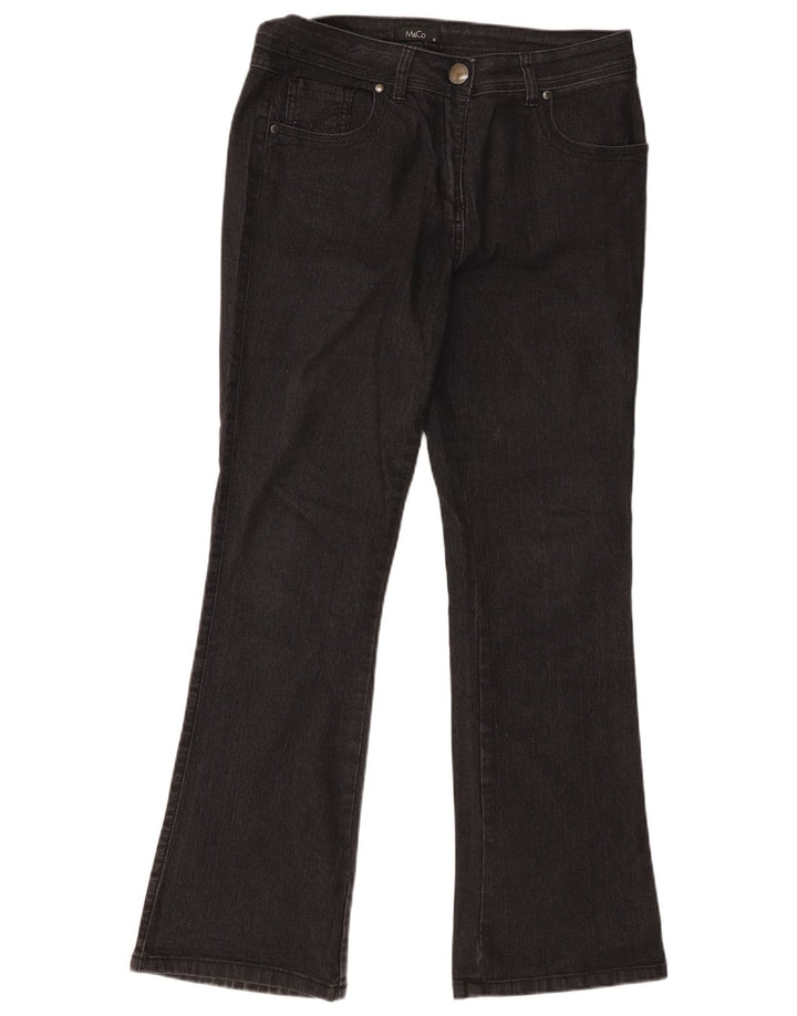 M&Co Vaqueros Bootcut para Mujer UK 12 Medium W32 L30 Algodón Negro