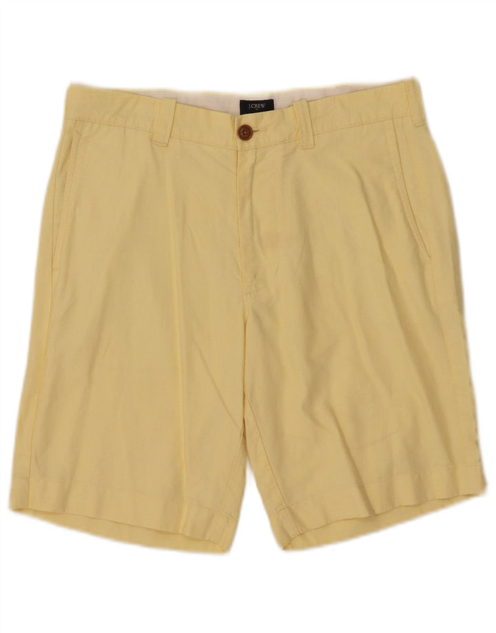 J. CREW Pantalones cortos chinos para hombre W30 Algodón amarillo medio