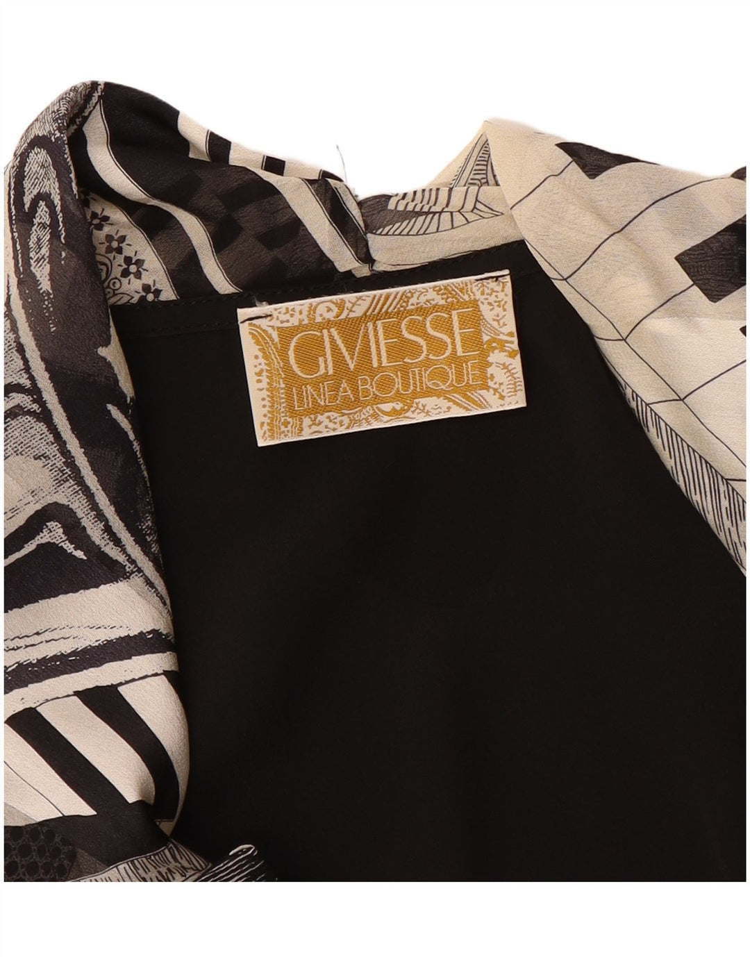 GIVIESSE Cárdigan con estampado abstracto para mujer UK 40 XL Negro