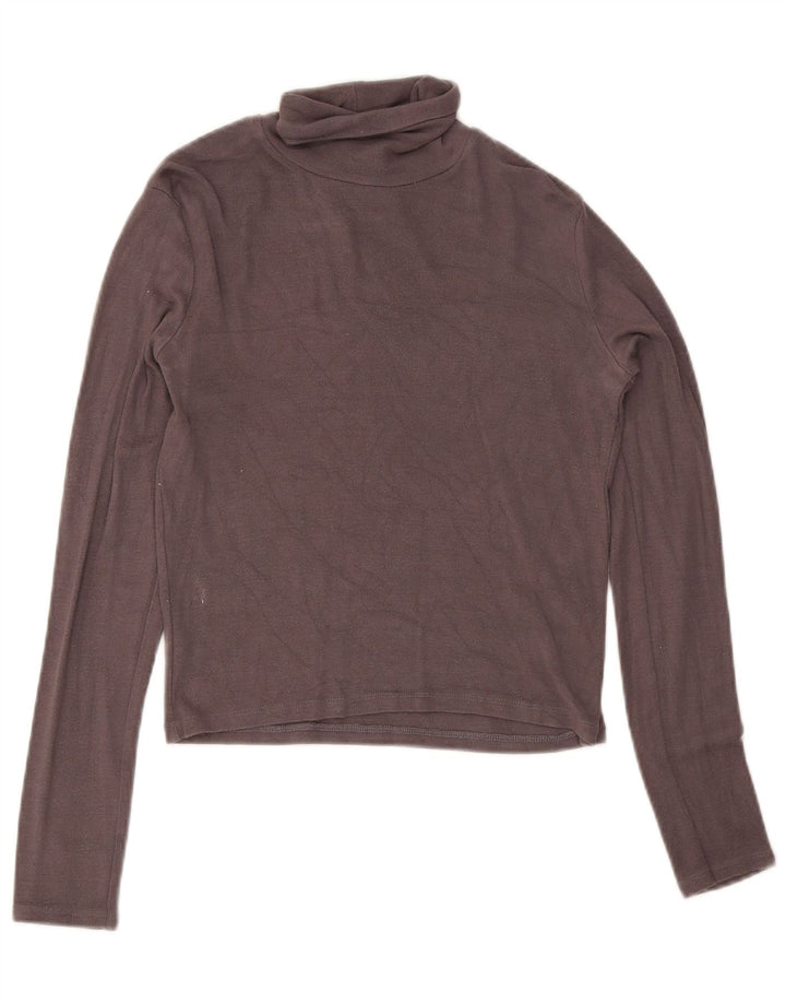 Zara Mujer Crop Top Manga Larga UK 44 Grande Gris