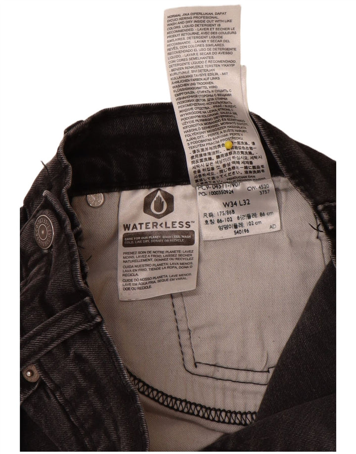 Levi's Jeans ajustados desgastados 511 para hombre W34 L32 Algodón negro