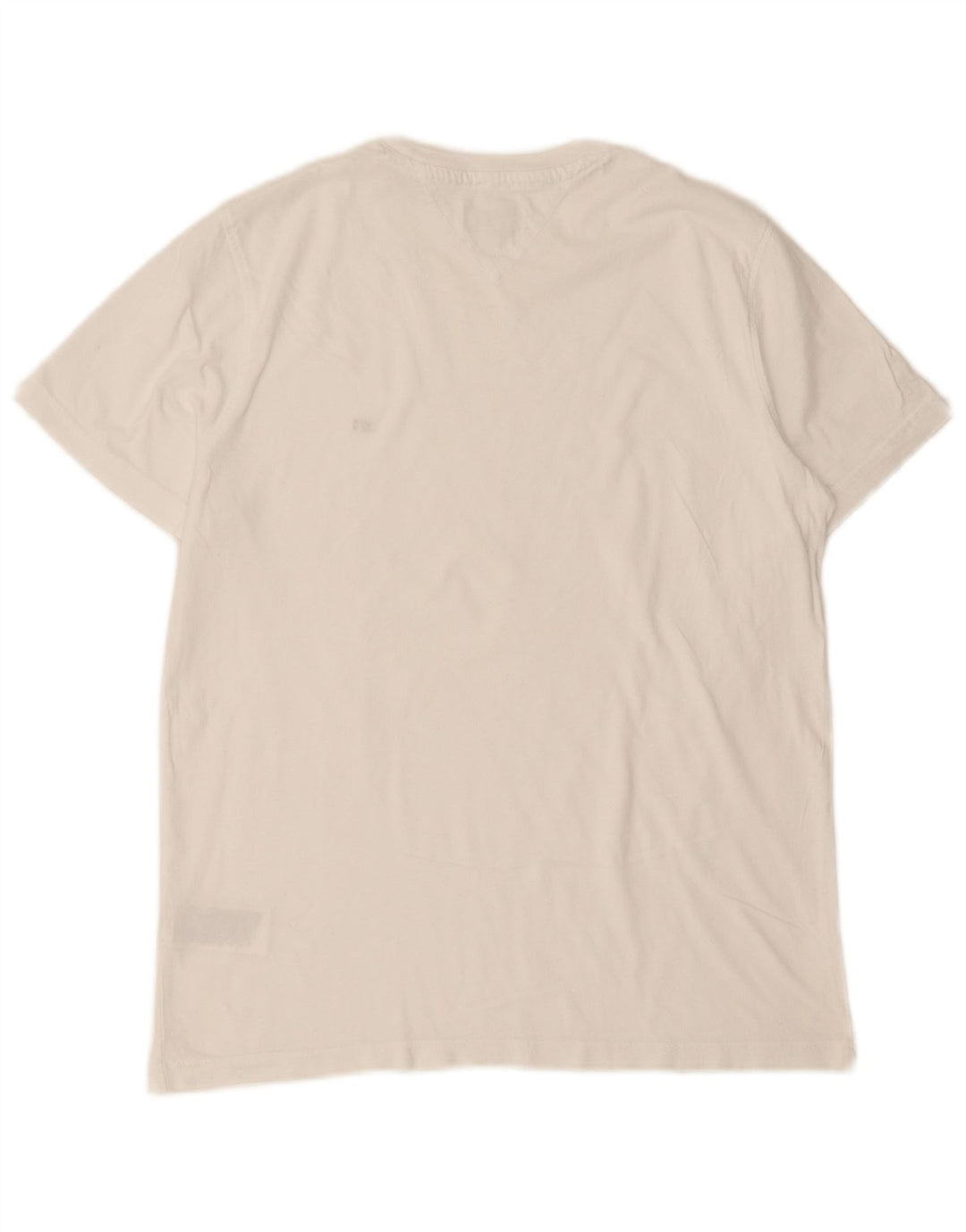 TOMMY HILFIGER Mens T-Shirt Top Large White Cotton