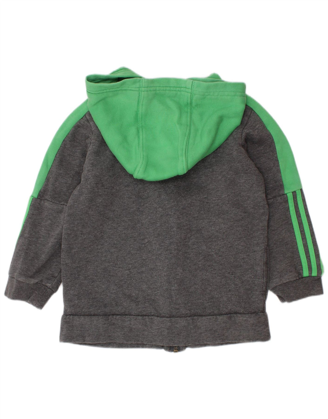 ADIDAS Sudadera con capucha y cremallera para niño 2-3 años Gris Colorblock Algodón