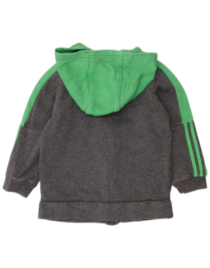 ADIDAS Sudadera con capucha y cremallera para niño 2-3 años Gris Colorblock Algodón