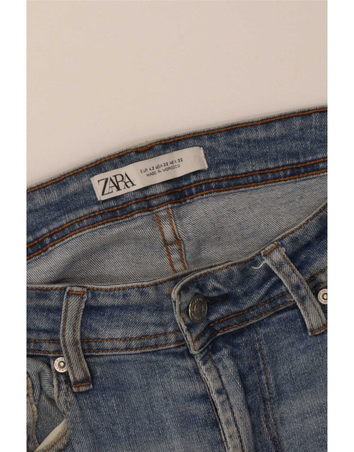 Zara Pantalones cortos de mezclilla para hombre EU 42 Large W32 Azul