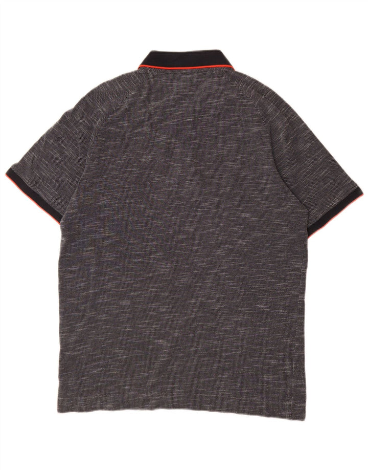 Jack & Jones Polo para hombre de algodón moteado gris grande