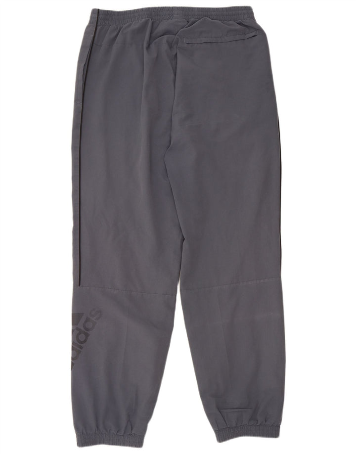 ADIDAS Hombre Gráfico Chándal Pantalones Joggers Grande Gris Poliéster