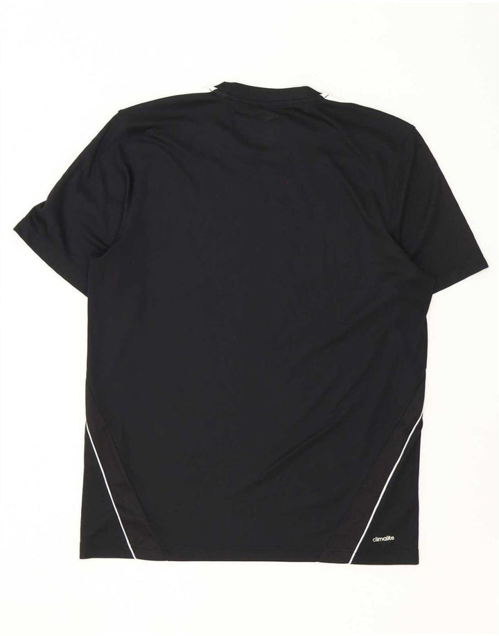 Adidas Mens Climalite Camiseta Top Grande Negro Poliéster