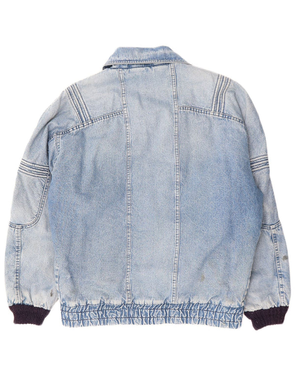 POP 84 Chaqueta Sherpa vaquera vintage holgada para hombre Reino Unido 38 Algodón azul medio