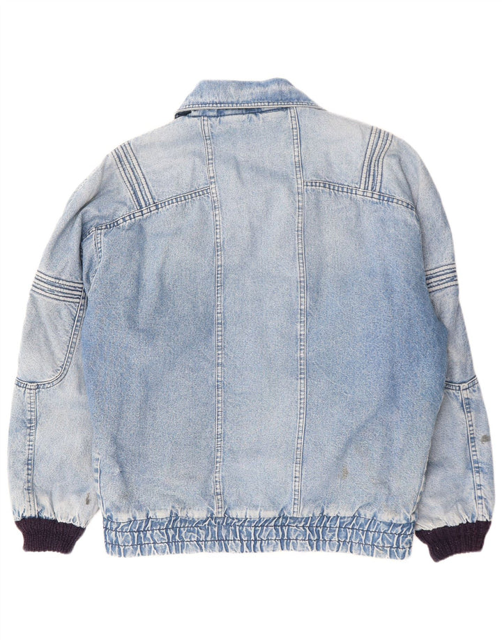 POP 84 Chaqueta Sherpa vaquera vintage holgada para hombre Reino Unido 38 Algodón azul medio