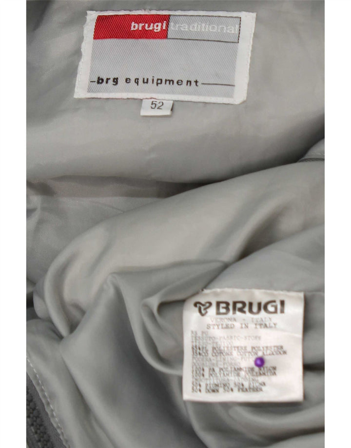Brugi Chaqueta acolchada con capucha para hombre IT 52 XL Poliéster gris