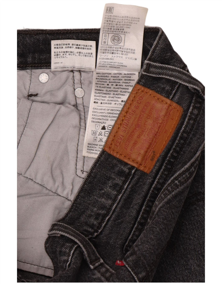Levi's Vaqueros Rectos 501 Para Mujer W28 L28 Algodón Gris