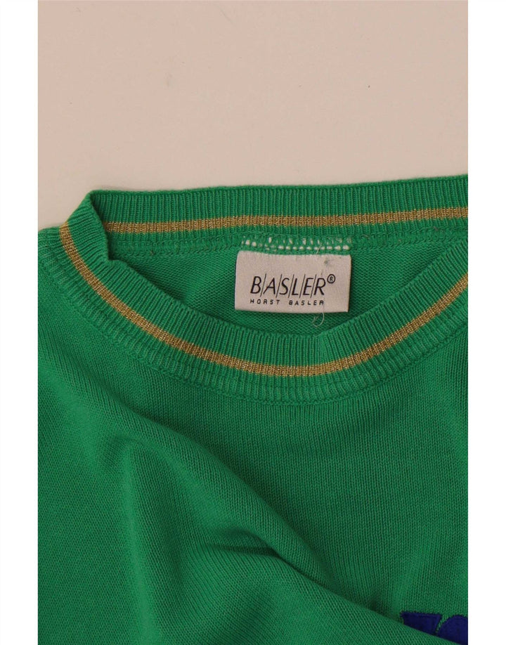 Basler Suéter gráfico con cuello redondo para mujer UK 40 Verde medio
