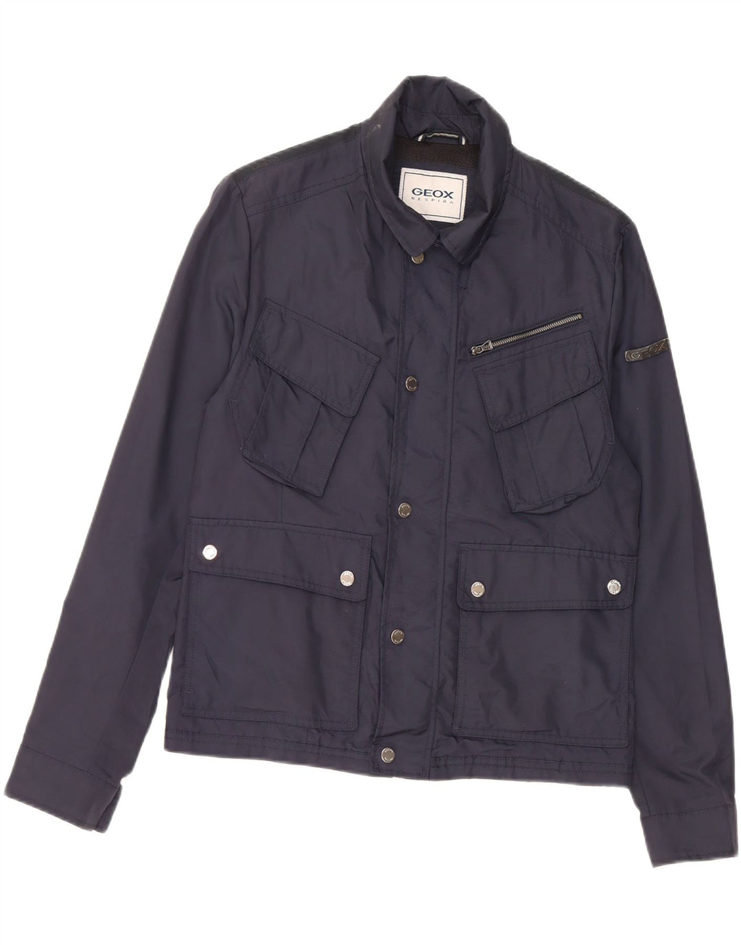 GEOX RESPIRA Chaqueta utilitaria para hombre UK 36 Small Azul marino Poliamida