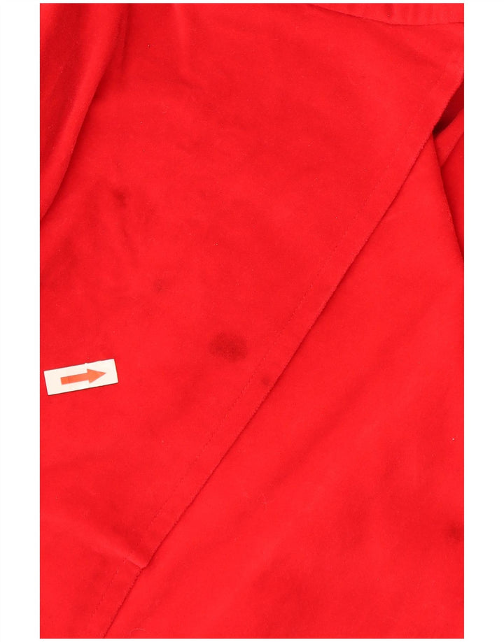 Vintage mujer camisa blusa Reino Unido 16 rojo grande