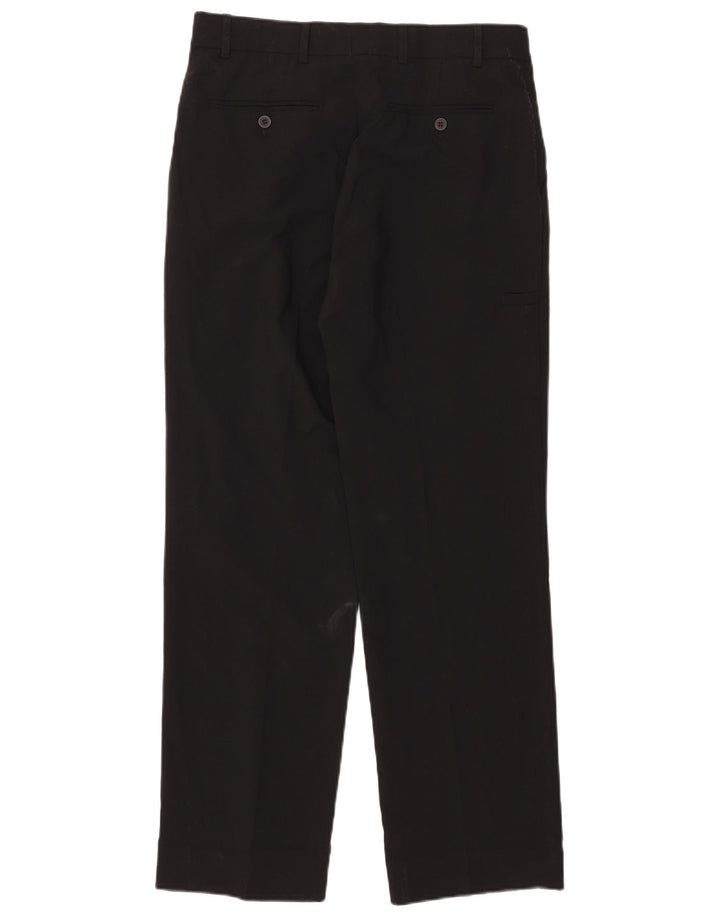 Pantalones de traje rectos para mujer Marks & Spencer W32 L31 Poliéster negro