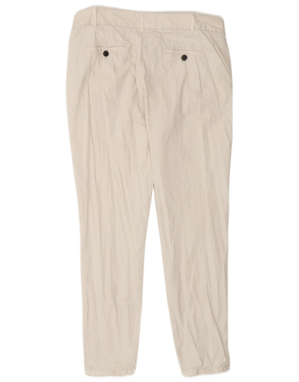 Zara Mujer Pantalón Chino Slim Medium W32 L30 Algodón Blanco