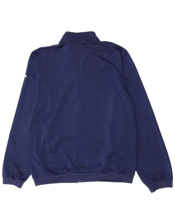 Adidas Mens Graphic Chándal Top Chaqueta UK 44/46 Grande Azul Marino Poliéster