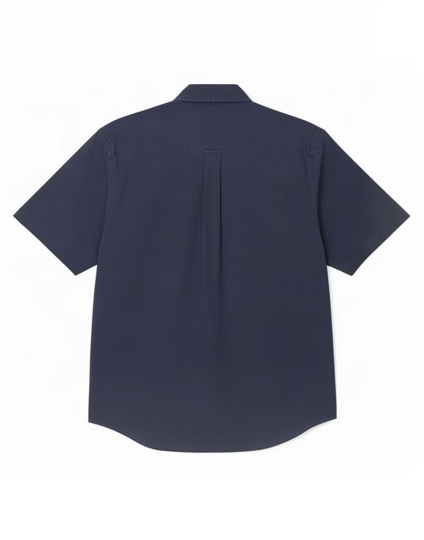 Nautica Camisa Manga Corta Hombre XL Azul Marino Algodón