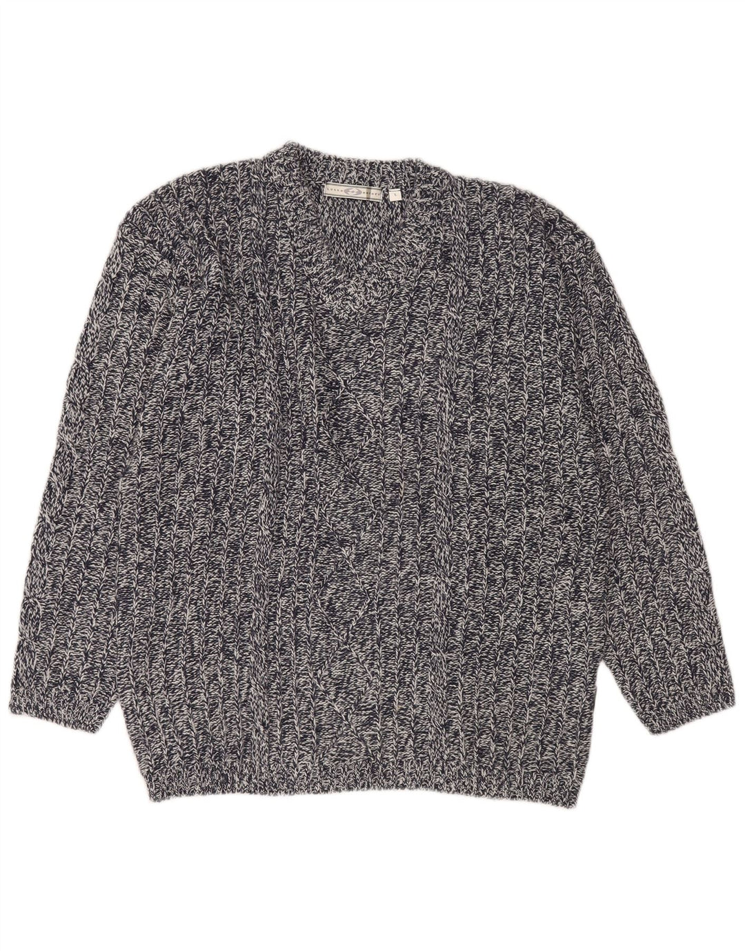 Lotto Jersey con cuello en V para hombre, talla grande, acrílico moteado en azul marino