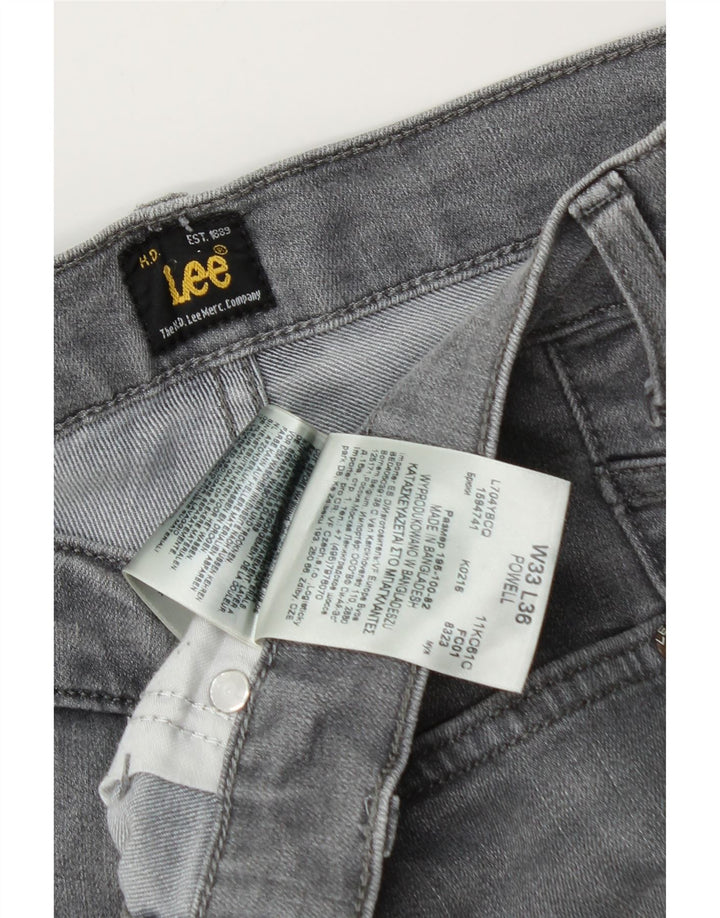 LEE Vaqueros Powell Slim para Hombre W33 L32 Algodón Gris
