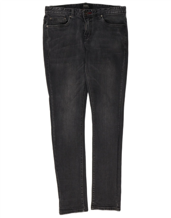 Diesel Hombre Sleenker Slim Jeans W32 L32 Algodón Gris