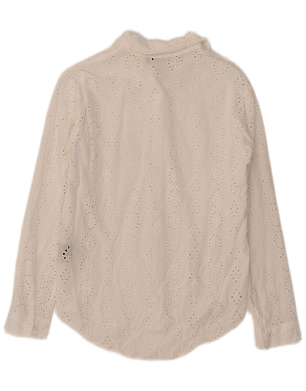 Zara Camisa Mujer UK 6 XS Algodón Blanco