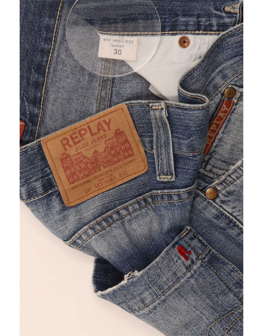 Replay Vaqueros Rectos Hombre W30 L27 Algodón Azul