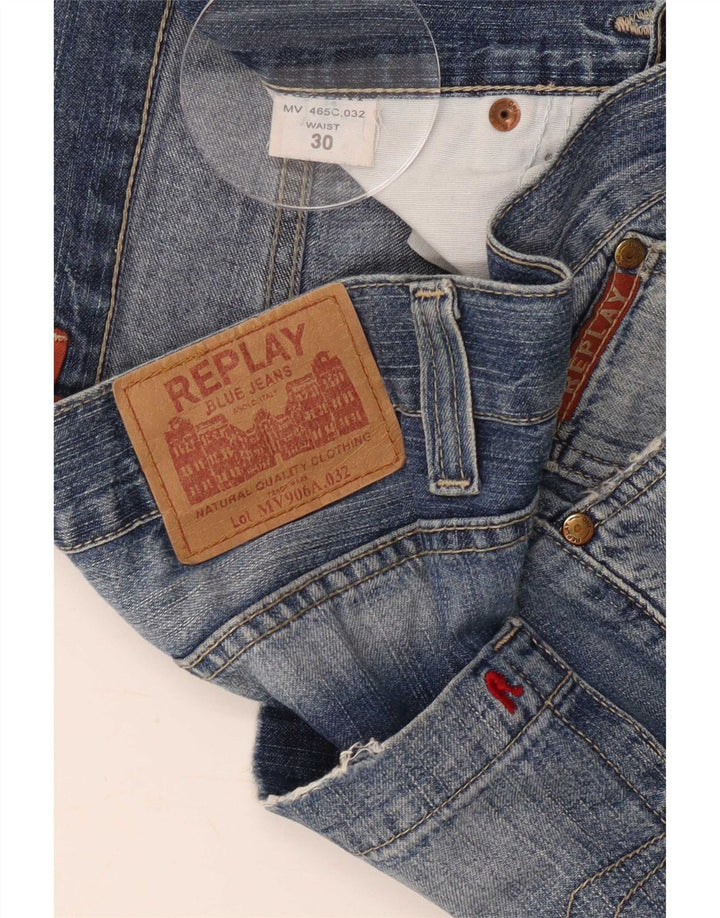 Replay Vaqueros Rectos Hombre W30 L27 Algodón Azul