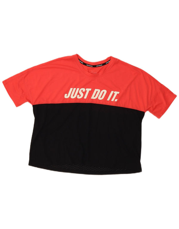 Nike Camiseta con gráfico extragrande para mujer UK 40 Grande Rojo Colorblock