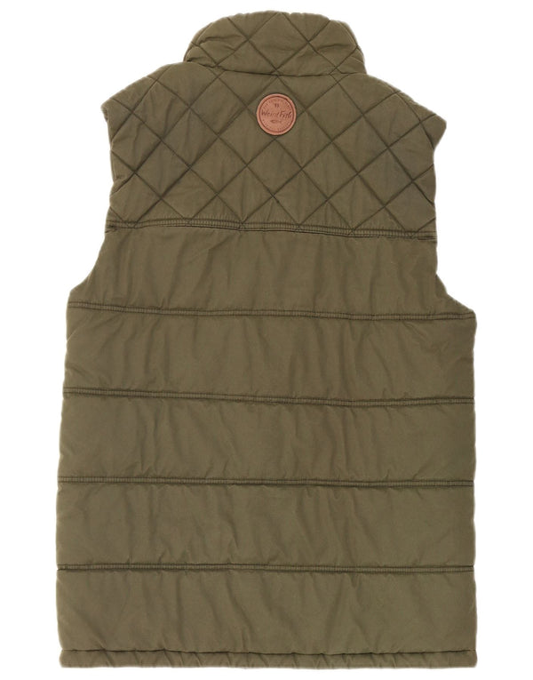 Weird Fish Chaleco acolchado para hombre UK 38 Small Verde Poliéster