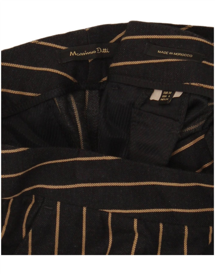 MASSIMO DUTTI Pantalones chinos de cintura alta para mujer EU 38 Small W28 L28 Negro