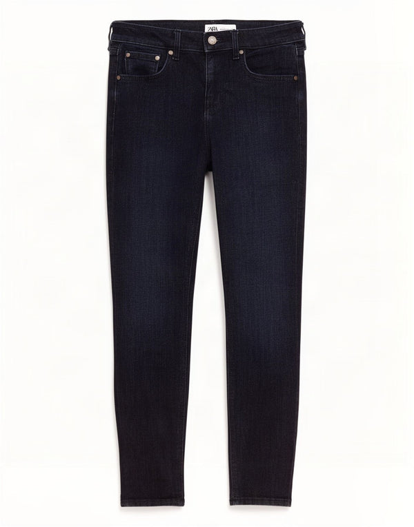 Zara Vaqueros pitillo para mujer EU 38 Small W28 L28 Azul marino
