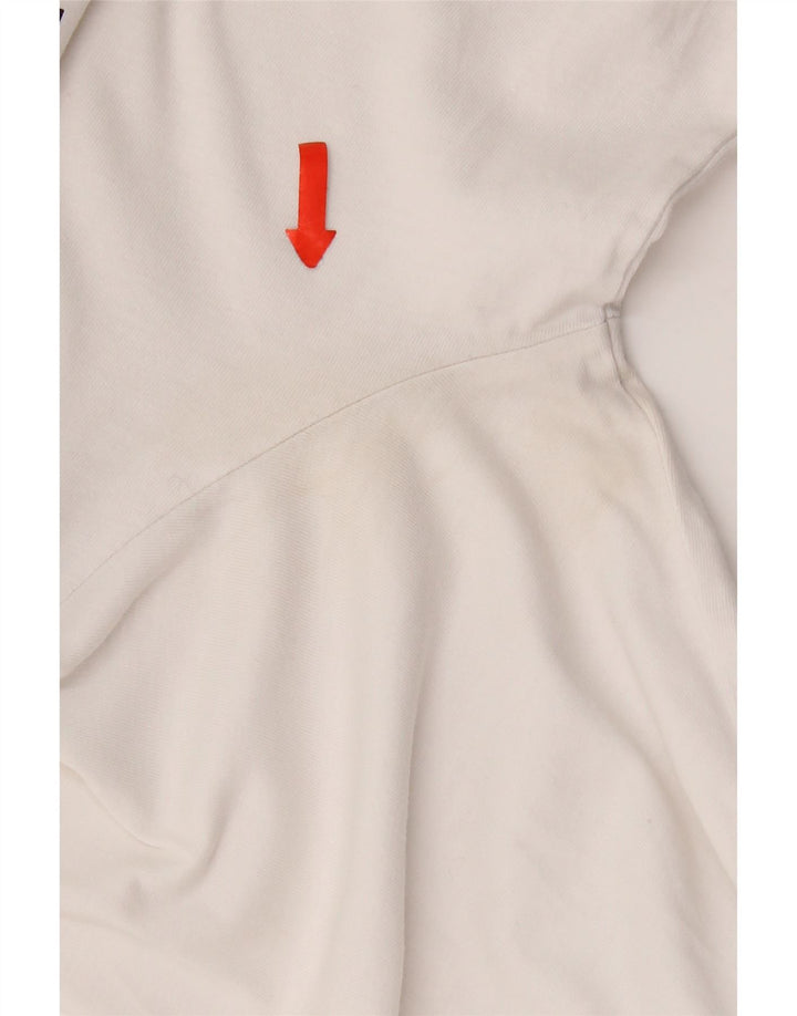 Converse Hombre Gráfico Top Manga Larga Medio Algodón Blanco