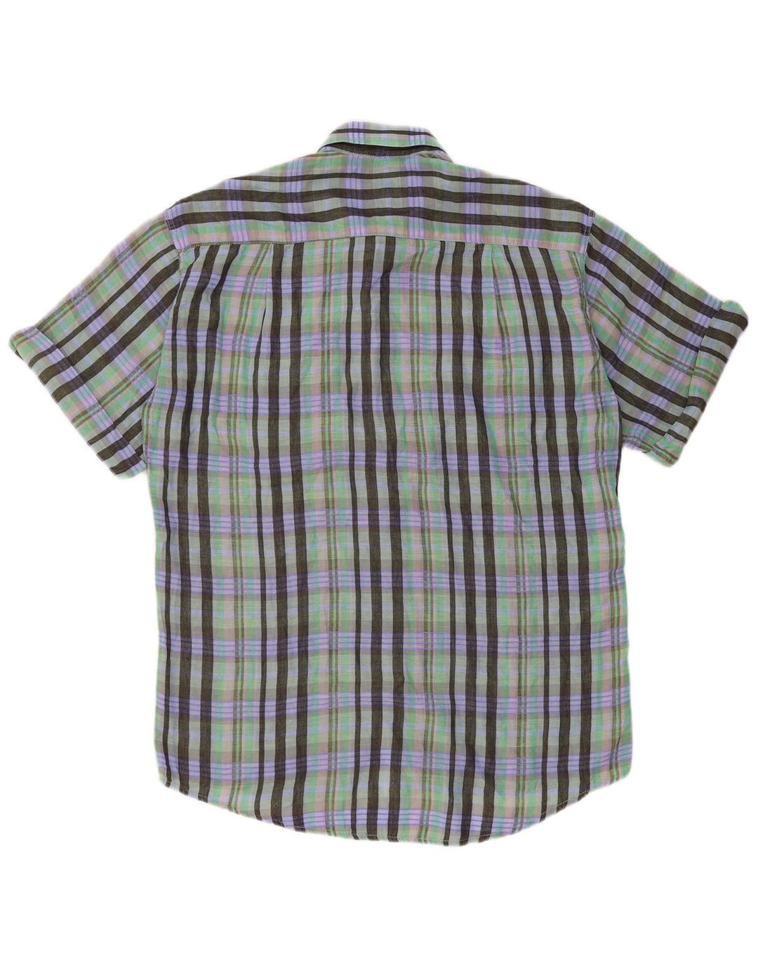 Camisa Levi's Hombre Manga Corta Cuadros Verdes Grandes