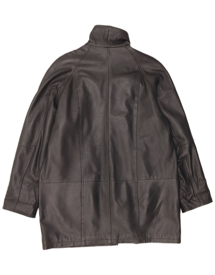 Abrigo de cuero extragrande para mujer Barisal EU 40 Medium Black