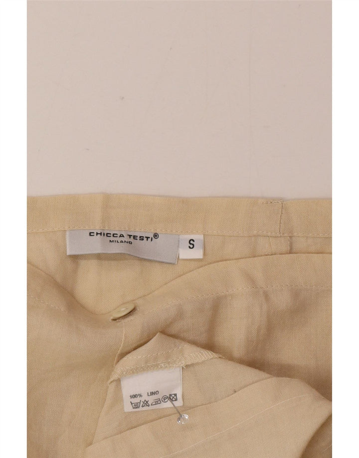 Chicca Testi Falda Maxi Cruzada para Mujer Pequeña W26 Lino Beige