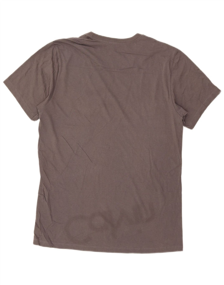 Calvin Klein - Camiseta gráfica para hombre, parte superior de algodón gris medio