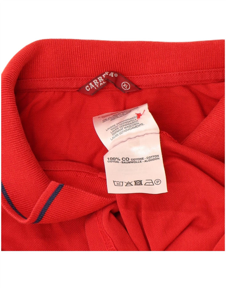 Polo Carrera Hombre XL Algodón Rojo
