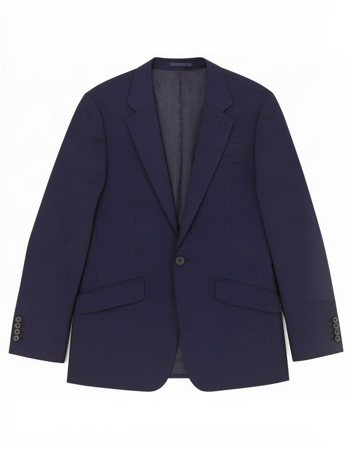 Reiss Chaqueta tipo blazer con 1 botón para hombre UK 36 Small Lana azul marino