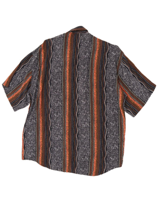 Camisa De Manga Corta Kantaros Hombre Viscosa Geométrica Multicolor Mediana